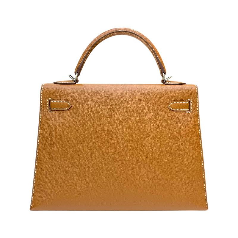 エルメス HERMES ケリー32 外縫い C刻印 ゴールド シルバー金具 エプソン レディース ハンドバッグ