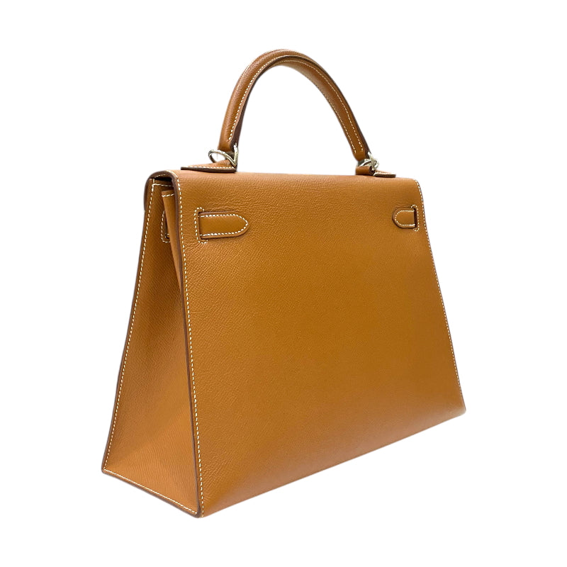 エルメス HERMES ケリー32 外縫い C刻印 ゴールド シルバー金具 エプソン レディース ハンドバッグ