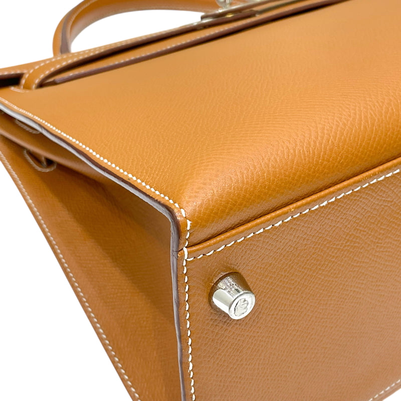 エルメス HERMES ケリー32 外縫い C刻印 ゴールド シルバー金具 エプソン レディース ハンドバッグ