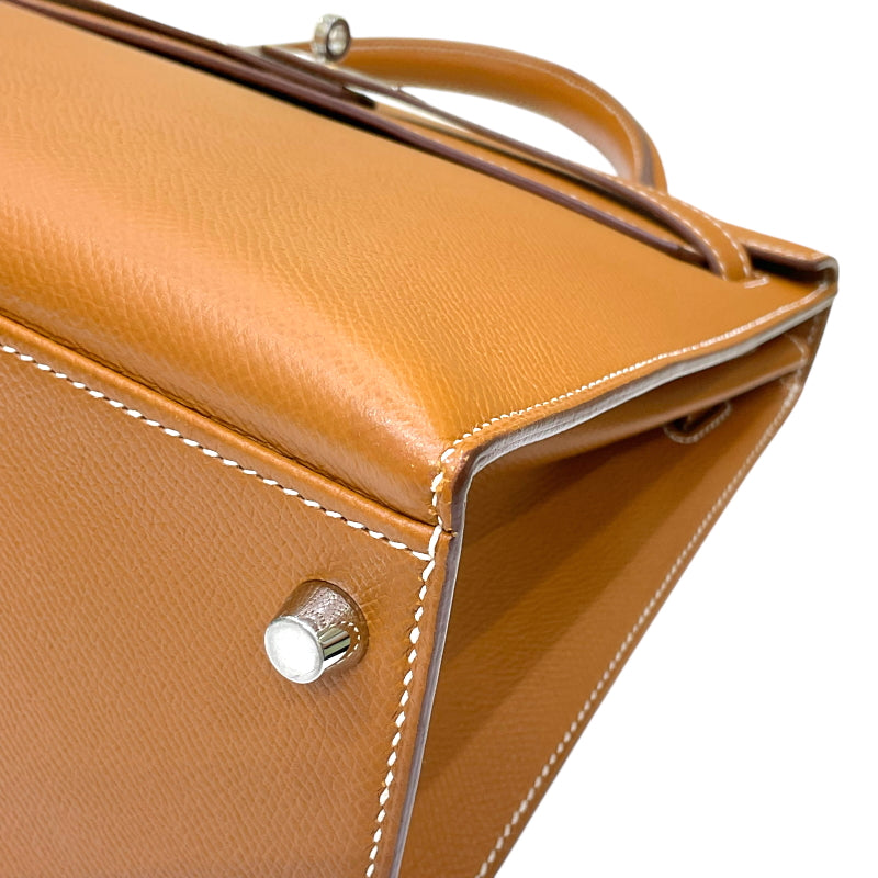 エルメス HERMES ケリー32 外縫い C刻印 ゴールド シルバー金具 エプソン レディース ハンドバッグ