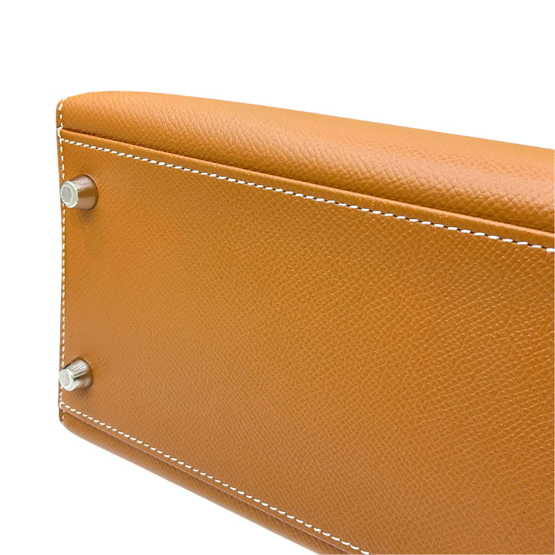 エルメス HERMES ケリー32 外縫い C刻印 ゴールド シルバー金具 エプソン レディース ハンドバッグ