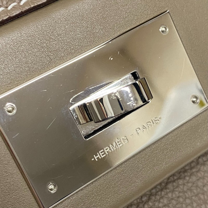 エルメス HERMES ヴァンキャトル29 Z刻 エトゥープ シルバー金具 トリヨン レディース ハンドバッグ