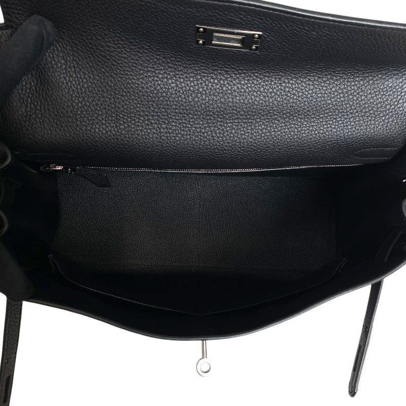 エルメス HERMES ケリー32 内縫い W刻 ブラック シルバー金具 トゴ レディース ハンドバッグ ショルダーバッグ