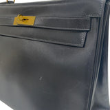 エルメス HERMES ケリー32 内縫い 〇W刻 ブラック ゴールド金具 ボックスカーフ レディース ハンドバッグ