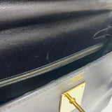 エルメス HERMES ケリー32 内縫い 〇W刻 ブラック ゴールド金具 ボックスカーフ レディース ハンドバッグ