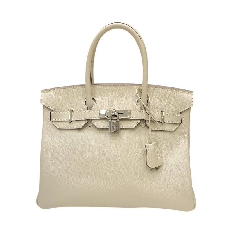 エルメス HERMES バーキン30 A刻印 クレ シルバー金具 エプソン レディース ハンドバッグ
