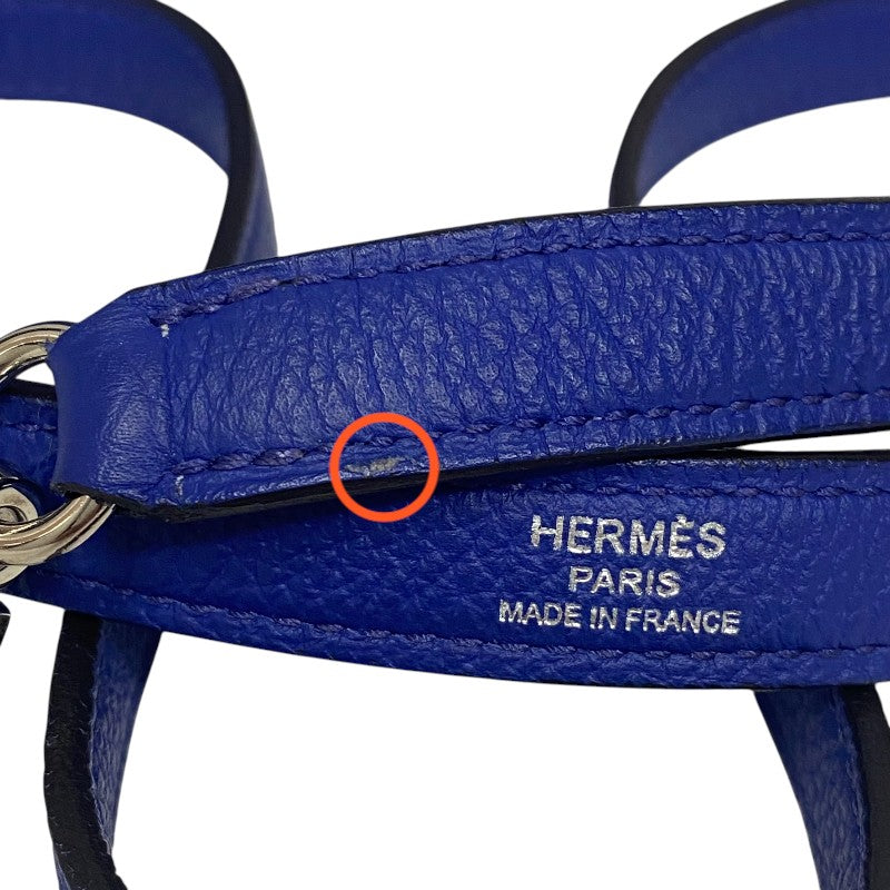 エルメス HERMES ケリー32 内縫い □Q刻 ブルーエレクトリック シルバー金具 トリヨン レディース ハンドバッグ