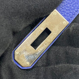 エルメス HERMES ケリー32 内縫い □Q刻 ブルーエレクトリック シルバー金具 トリヨン レディース ハンドバッグ