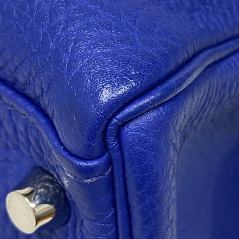 エルメス HERMES ケリー32 内縫い □Q刻 ブルーエレクトリック シルバー金具 トリヨン レディース ハンドバッグ