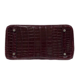 エルメス HERMES バーキン30 □M刻 ブルゴーニュ シルバー金具 ニロティカスリセ レディース ハンドバッグ