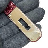 エルメス HERMES バーキン30 □M刻 ブルゴーニュ シルバー金具 ニロティカスリセ レディース ハンドバッグ