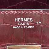 エルメス HERMES バーキン30 □M刻 ブルゴーニュ シルバー金具 ニロティカスリセ レディース ハンドバッグ