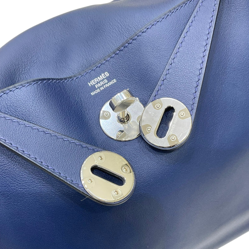 エルメス HERMES リンディ26 ヴェルソ Z刻印 ブルーサフィール×ブルーフリーダ シルバー金具 スイフト レディース ショルダーバッグ