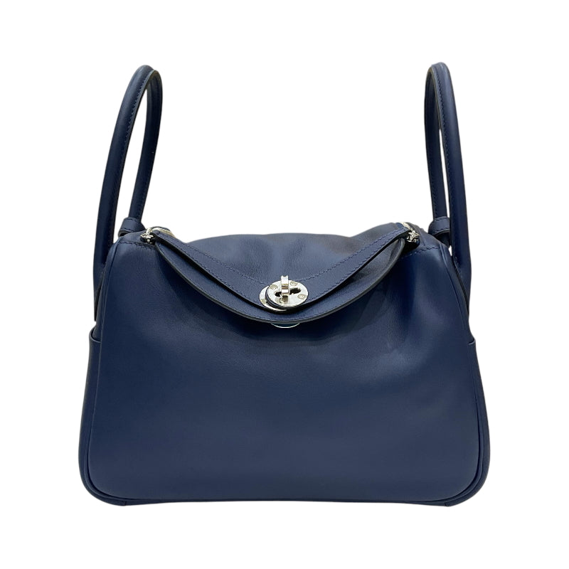 エルメス HERMES リンディ26 ヴェルソ Z刻印 ブルーサフィール×ブルーフリーダ シルバー金具 スイフト レディース ショルダーバッグ