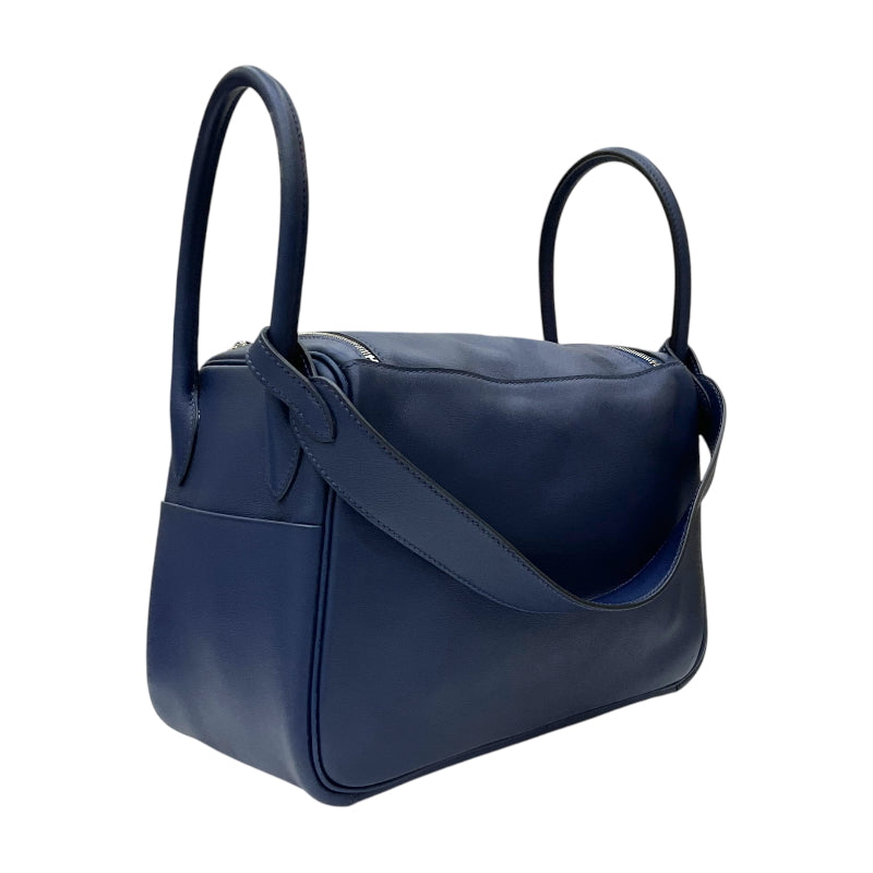 エルメス HERMES リンディ26 ヴェルソ Z刻印 ブルーサフィール×ブルーフリーダ シルバー金具 スイフト レディース ショルダーバッグ