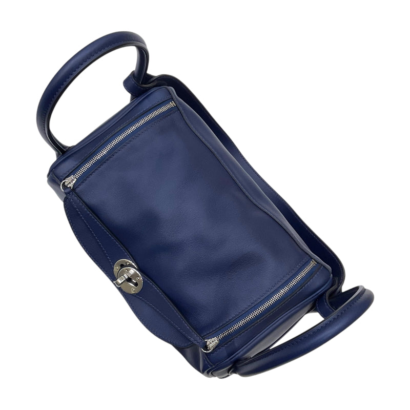 エルメス HERMES リンディ26 ヴェルソ Z刻印 ブルーサフィール×ブルーフリーダ シルバー金具 スイフト レディース ショルダーバッグ
