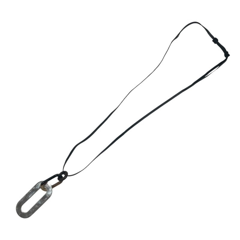 エルメス HERMES メヤンスネックレス ブラウン SV金具 メタル/バッファロー アクセサリー