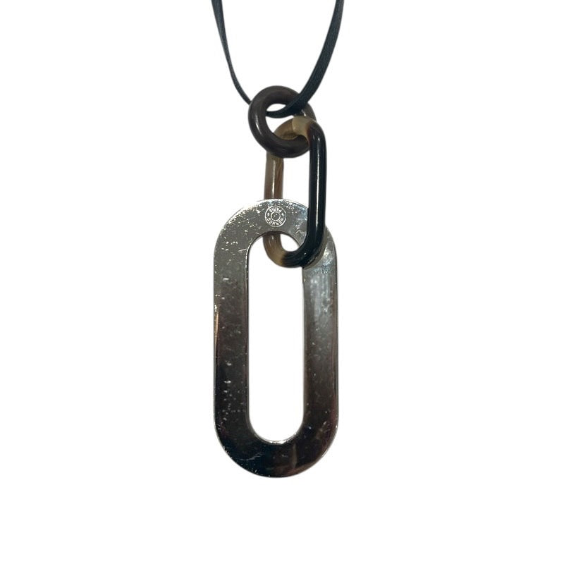 エルメス HERMES メヤンスネックレス ブラウン SV金具 メタル/バッファロー アクセサリー
