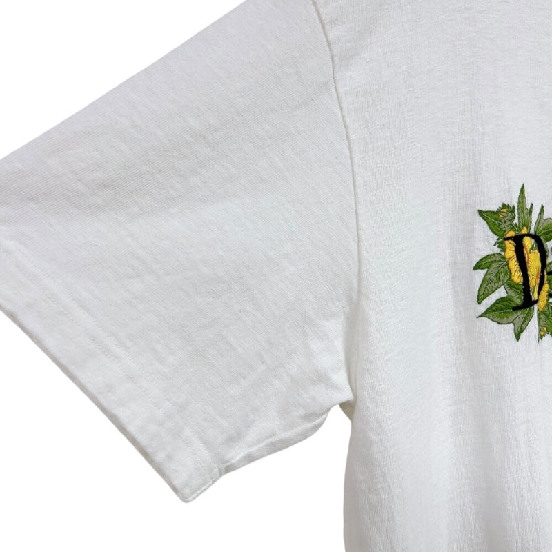 クリスチャン・ディオール Christian Dior ×DENIM TEARS　ロゴ　刺繍Tシャツ 393J696I0849 ホワイト コットン メンズ 半袖Ｔシャツ