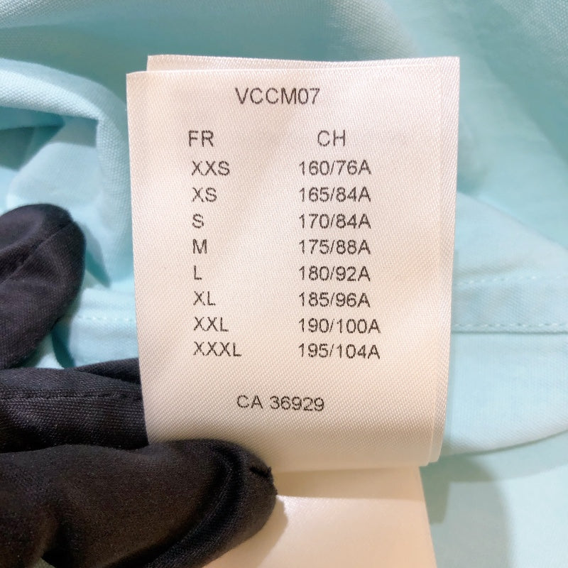 ルイ・ヴィトン LOUIS VUITTON シグネチャーロゴ半袖シャツ 23AW HPS53W ブルー コットン メンズ 半袖シャツ