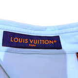 ルイ・ヴィトン LOUIS VUITTON シグネチャーロゴ半袖シャツ 23AW HPS53W ブルー コットン メンズ 半袖シャツ