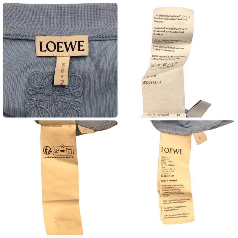 ロエベ LOEWE パズルデザインTシャツ H526Y22J67 ブルー コットン メンズ 半袖Ｔシャツ