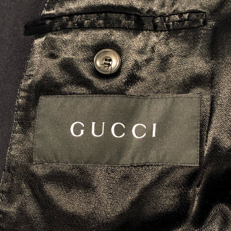 グッチ GUCCI ダブルPコート 4823F0 ネイビー ウール メンズ ピーコート
