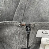クリスチャン・ディオール Christian Dior ベルテッドデザインスカート 3E12033591 グレー コットン レディース スカート