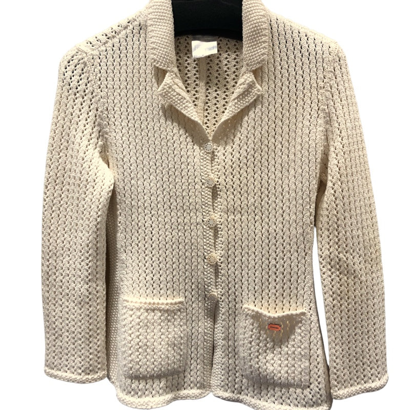 シャネル CHANEL クロシェニットジャケット P21109 クリーム コットン レディース その他アウター