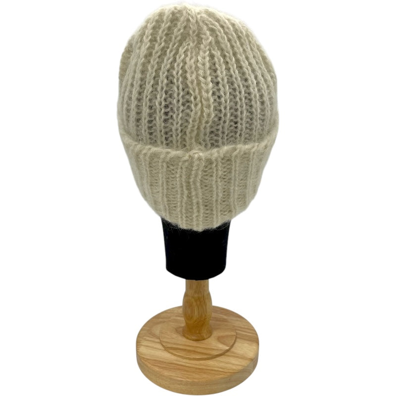 ロエベ LOEWE ロゴニットキャップ アイボリー モヘヤ レディース その他ファッション雑貨