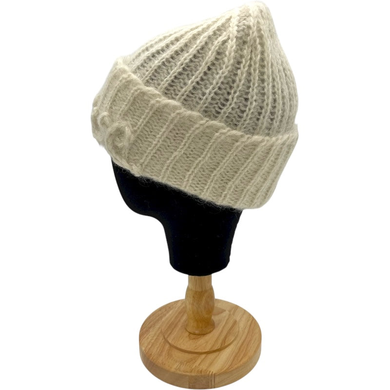 ロエベ LOEWE ロゴニットキャップ アイボリー モヘヤ レディース その他ファッション雑貨