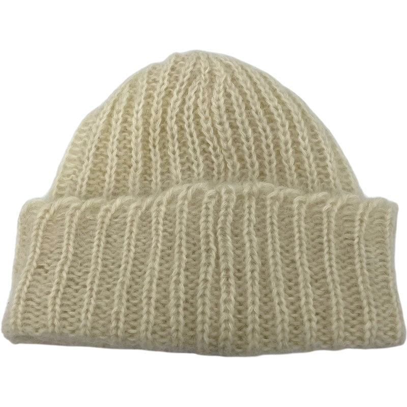 ロエベ LOEWE ロゴニットキャップ アイボリー モヘヤ レディース その他ファッション雑貨