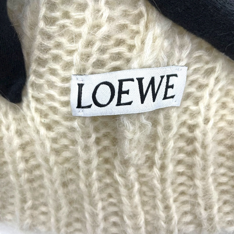 ロエベ LOEWE ロゴニットキャップ アイボリー モヘヤ レディース その他ファッション雑貨