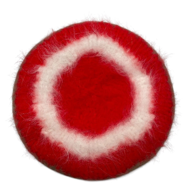 グッチ GUCCI ニットベレー帽 429845 レッド アンゴラ レディース その他ファッション雑貨