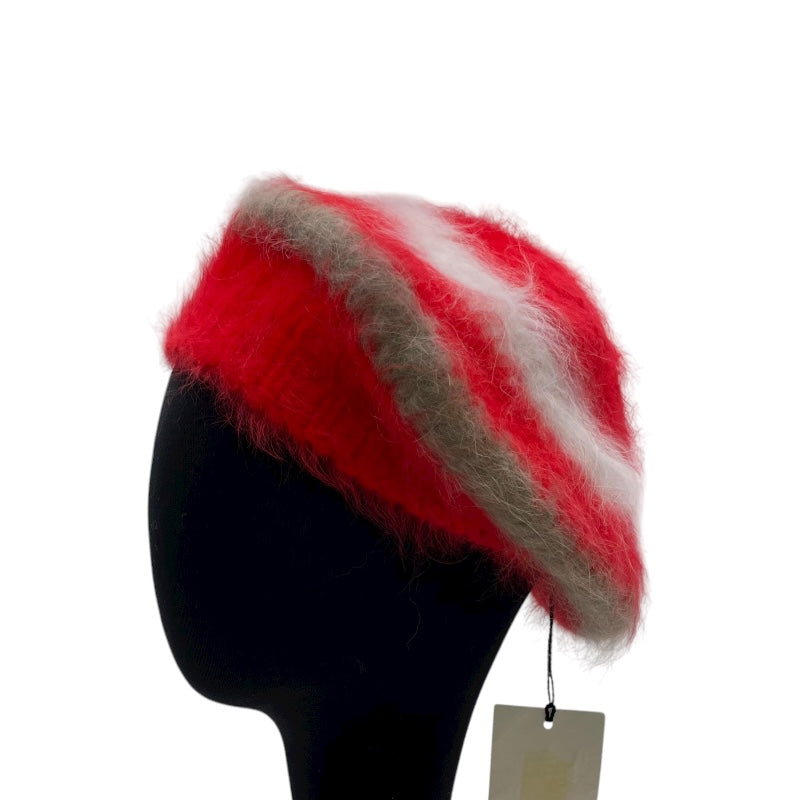 グッチ GUCCI ニットベレー帽 429845 レッド アンゴラ レディース その他ファッション雑貨