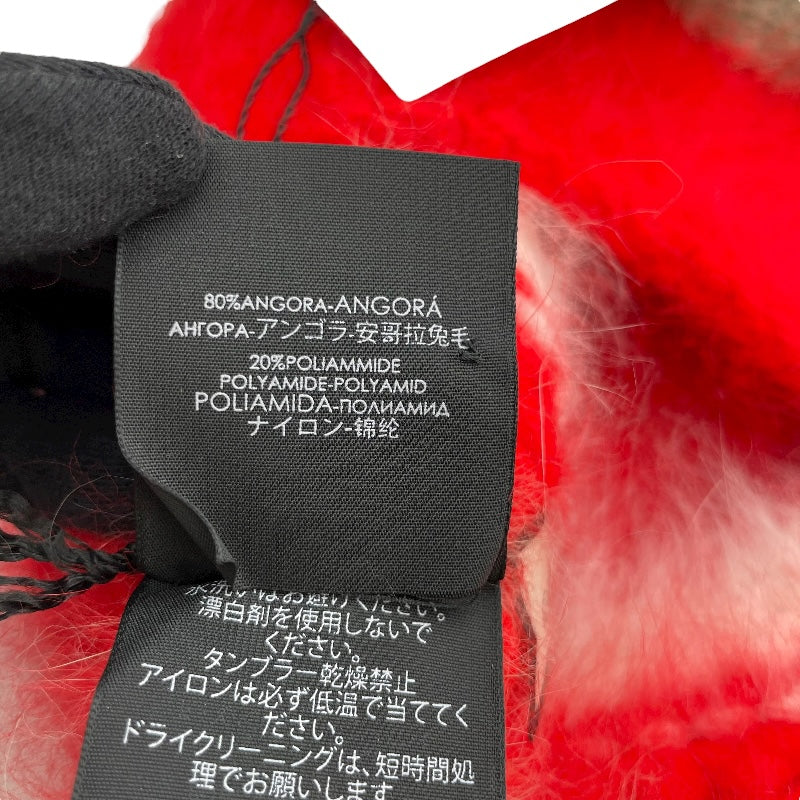 グッチ GUCCI ニットベレー帽 429845 レッド アンゴラ レディース その他ファッション雑貨