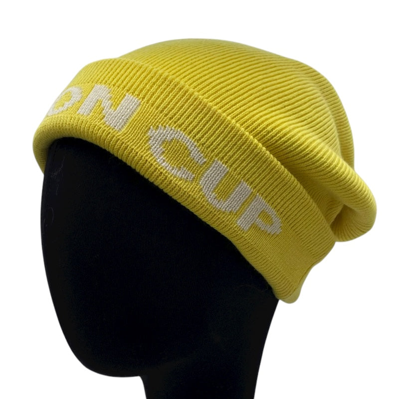 ルイ・ヴィトン LOUIS VUITTON LVカップロゴニットキャップ イエロー コットン ユニセックス その他ファッション雑貨