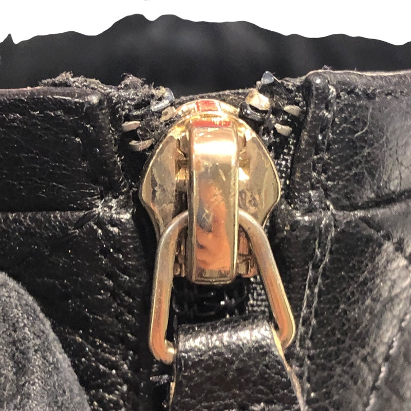 シャネル CHANEL レザーキルティングショートブーツ G28619 ブラック レザー レザー レディース ブーツ
