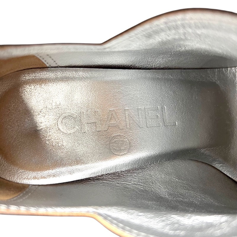 シャネル CHANEL スウェード ショートブーツ G28563 グレー スウェード レディース ブーツ