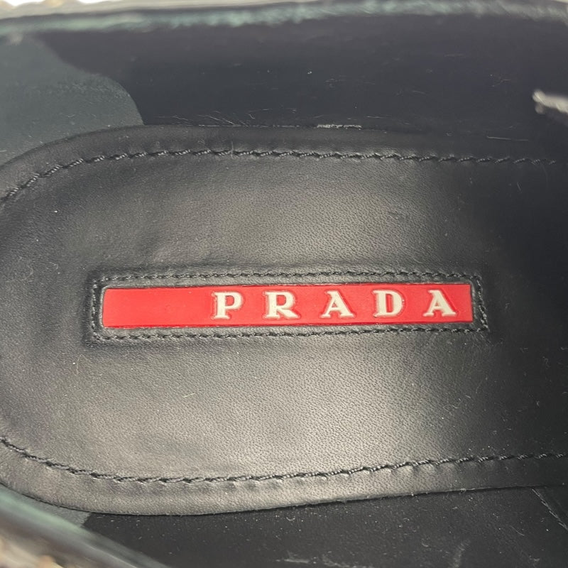 プラダ PRADA スタッズ装飾ウィングチップレザーシューズ ブラック レザー レディース その他靴