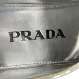 プラダ PRADA ウィングチップ ローカットスニーカー シルバー レディース スニーカー