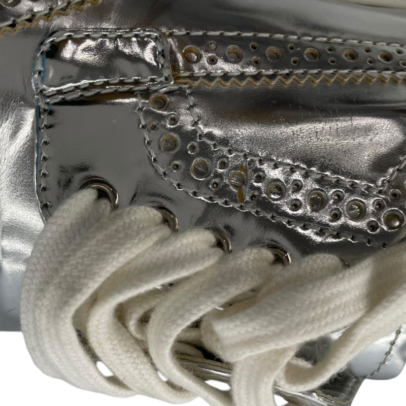 プラダ PRADA ウィングチップ ローカットスニーカー シルバー