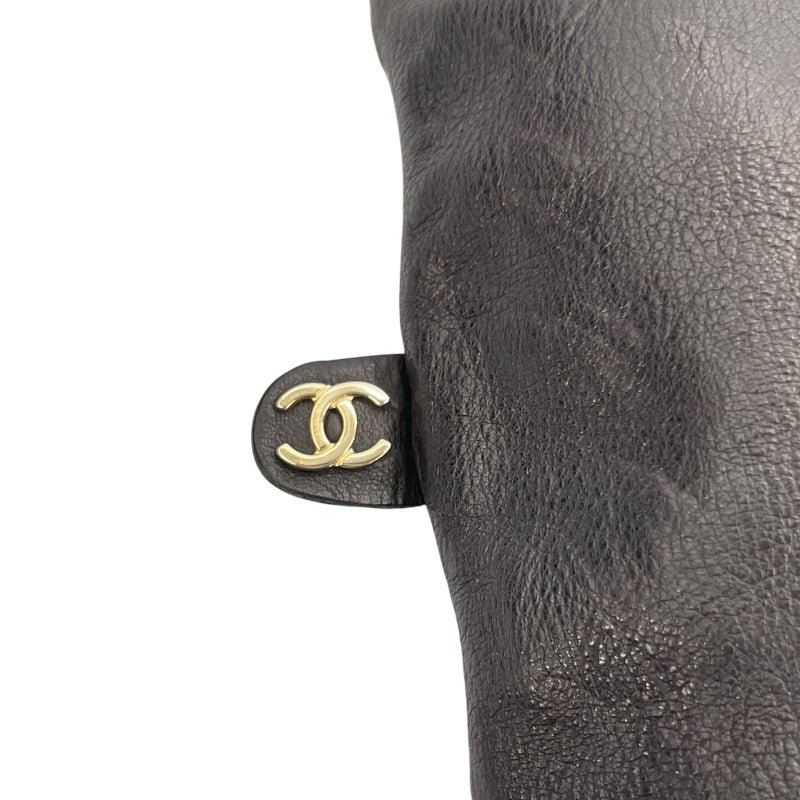 シャネル CHANEL レザーロングブーツ ブラック レザー レディース ブーツ
