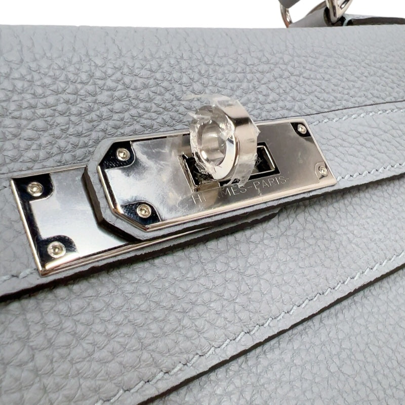 エルメス HERMES ケリー28 内縫い W刻印　(2024年製) ブルーグライシエ シルバー金具 トゴ レディース ショルダーバッグ