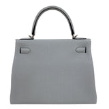 エルメス HERMES ケリー28 内縫い W刻印　(2024年製) ブルーグライシエ シルバー金具 トゴ レディース ショルダーバッグ