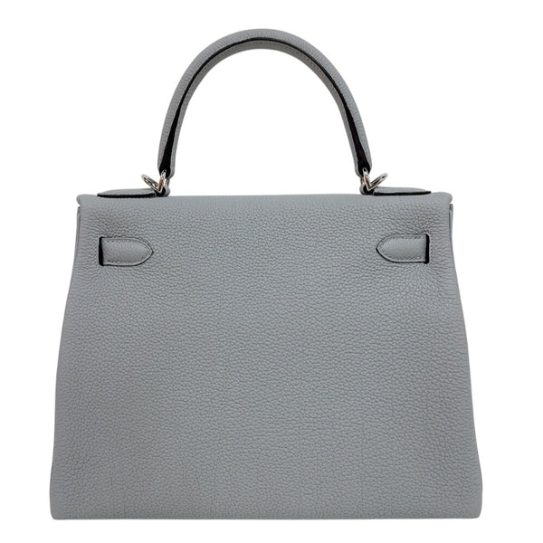 エルメス HERMES ケリー28 内縫い W刻印　(2024年製) ブルーグライシエ シルバー金具 トゴ レディース ショルダーバッグ