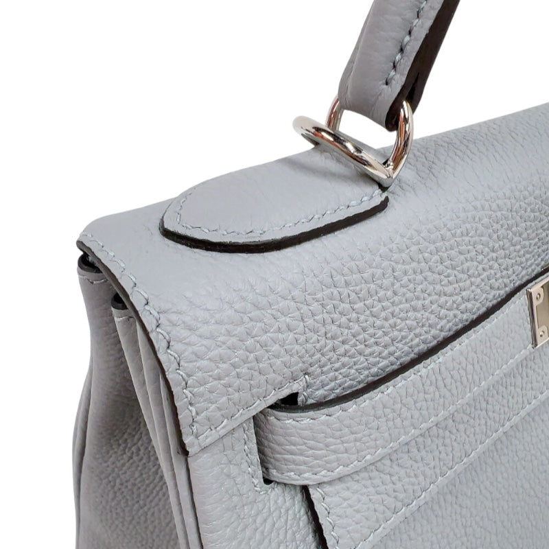 エルメス HERMES ケリー28 内縫い W刻印　(2024年製) ブルーグライシエ シルバー金具 トゴ レディース ショルダーバッグ
