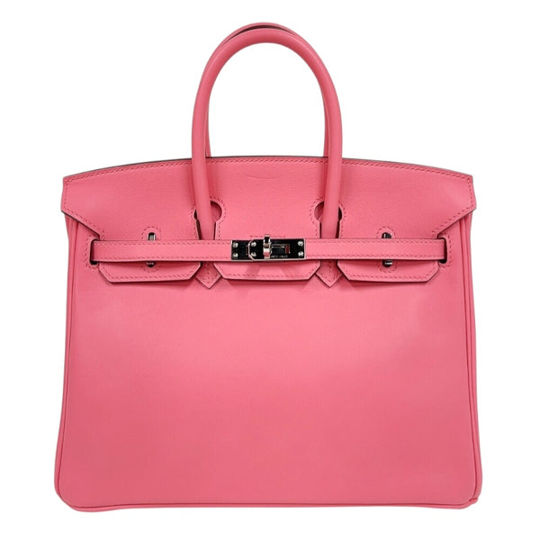 エルメス HERMES バーキン25 A刻印（2017年製) ローズアザレ　シルバー金具 スイフト レディース ハンドバッグ