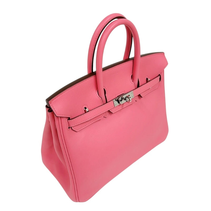 エルメス HERMES バーキン25 A刻印（2017年製) ローズアザレ　シルバー金具 スイフト レディース ハンドバッグ