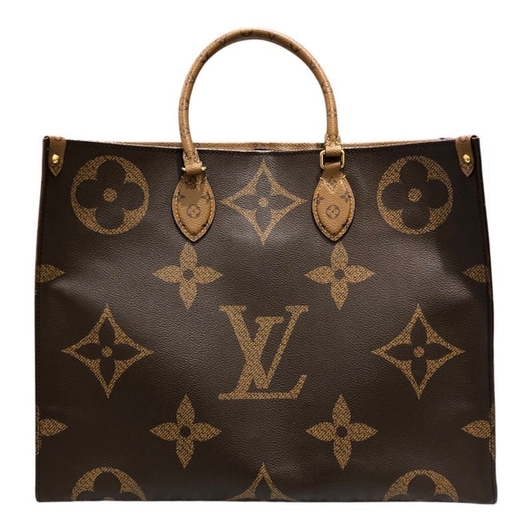 ルイ・ヴィトン LOUIS VUITTON オンザゴーGM M45320 ブラウン ジャイアント・リバース レディース トートバッグ